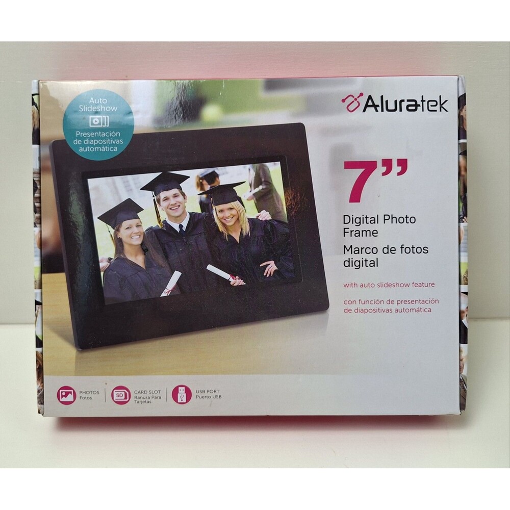 Aluratek ADPFWM7S 7-in Digital Photo Frame-Open Box, Never Used